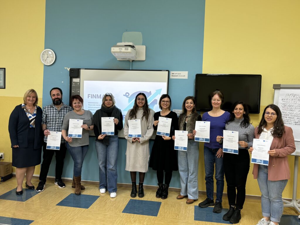 Group photo with certificates